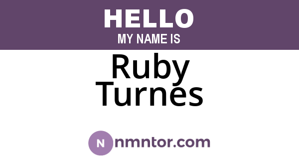 Ruby Turnes