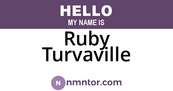 Ruby Turvaville