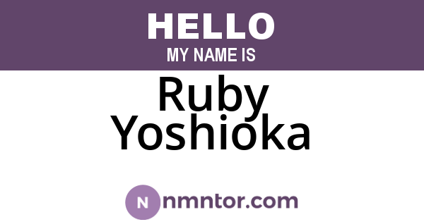 Ruby Yoshioka