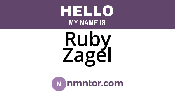 Ruby Zagel
