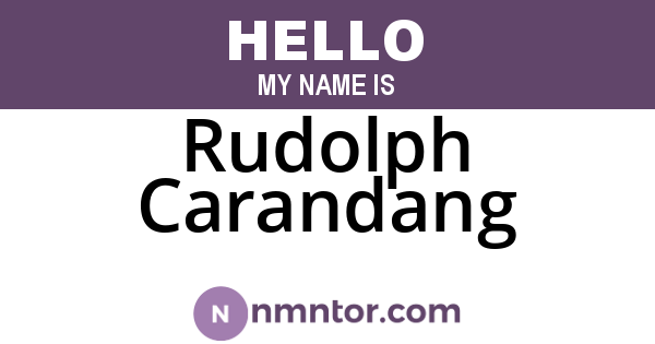 Rudolph Carandang