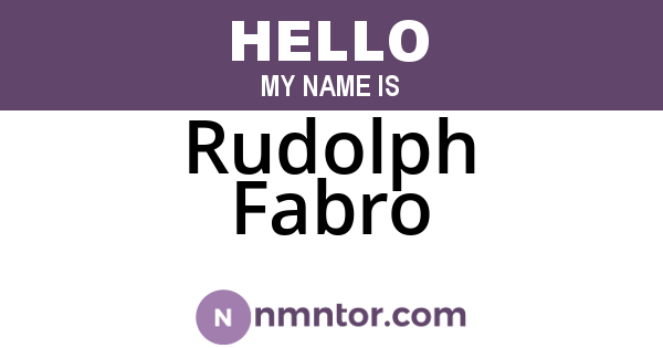 Rudolph Fabro