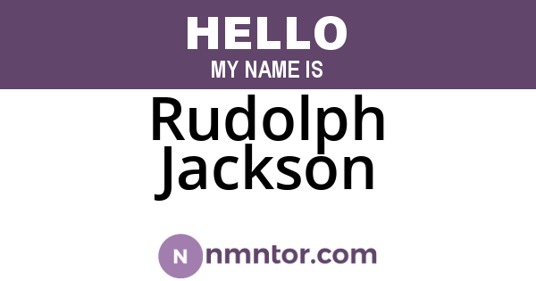 Rudolph Jackson