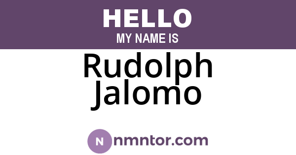 Rudolph Jalomo