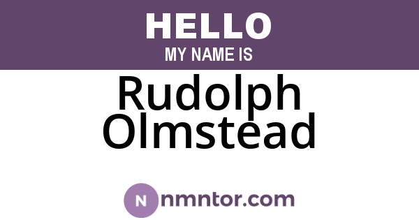 Rudolph Olmstead