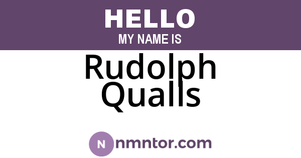 Rudolph Qualls