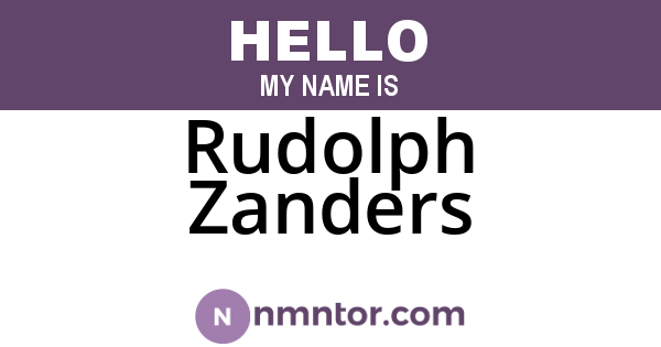 Rudolph Zanders