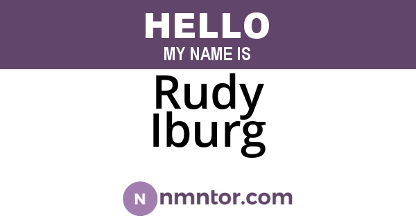 Rudy Iburg