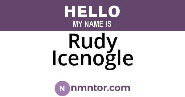 Rudy Icenogle