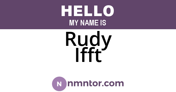 Rudy Ifft