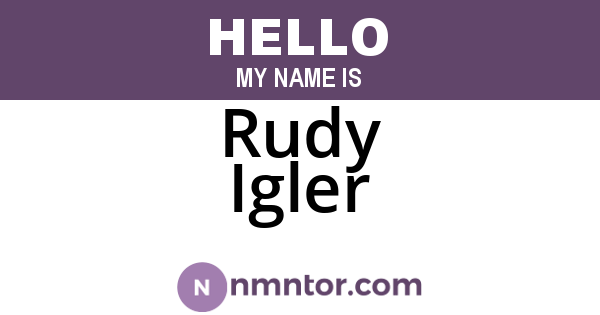 Rudy Igler