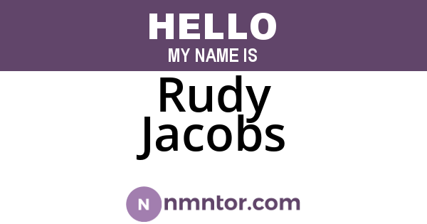 Rudy Jacobs