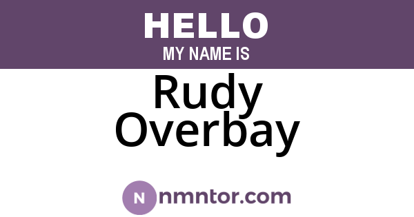Rudy Overbay