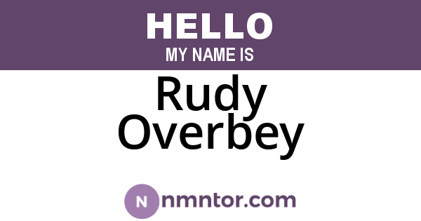 Rudy Overbey