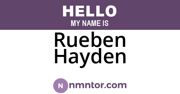 Rueben Hayden