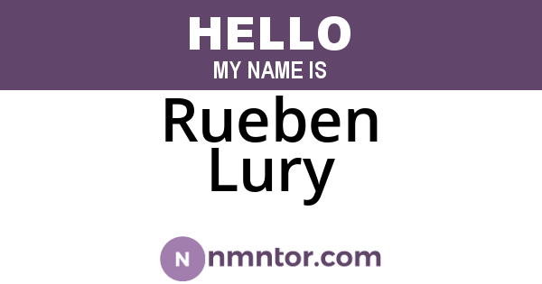 Rueben Lury
