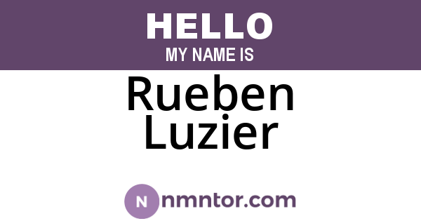 Rueben Luzier