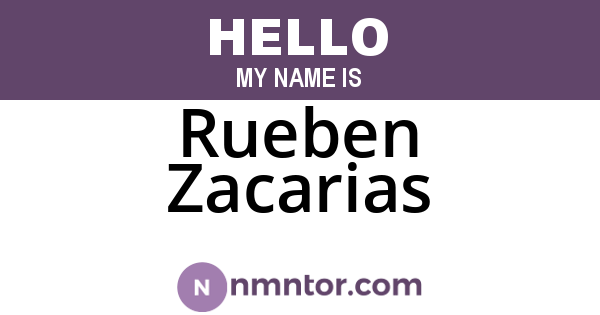 Rueben Zacarias