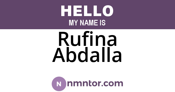 Rufina Abdalla