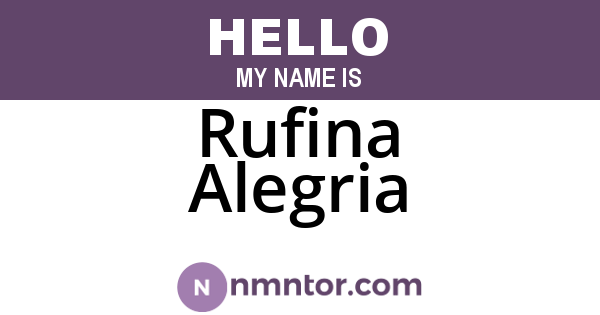 Rufina Alegria
