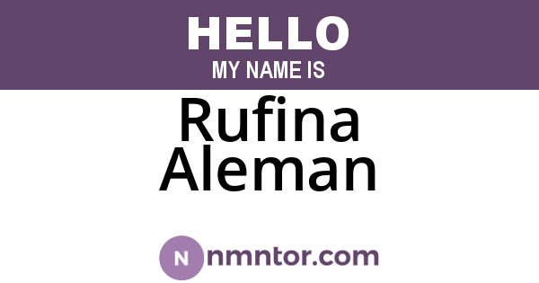 Rufina Aleman