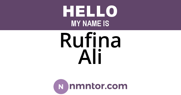 Rufina Ali