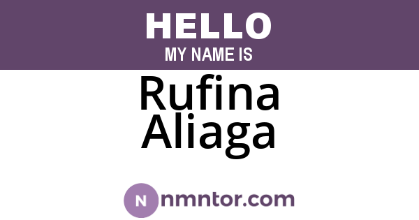 Rufina Aliaga