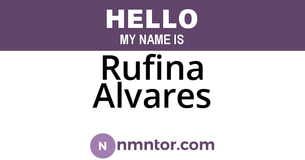 Rufina Alvares