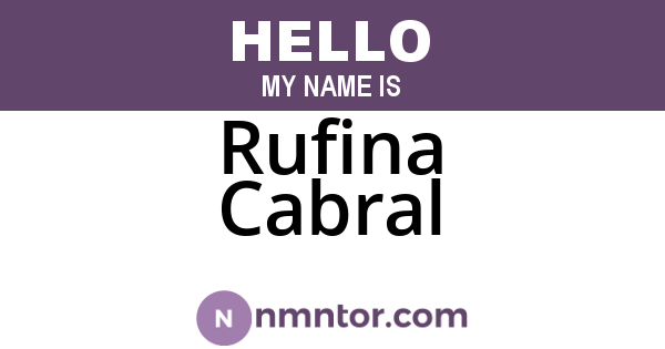 Rufina Cabral
