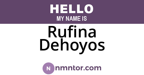 Rufina Dehoyos