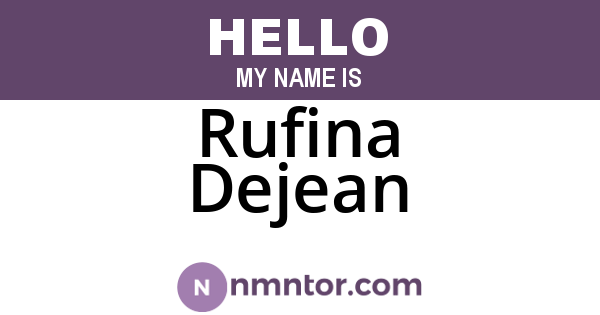 Rufina Dejean
