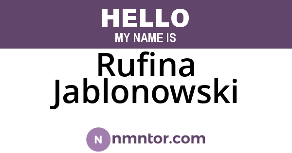 Rufina Jablonowski