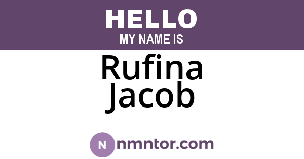 Rufina Jacob