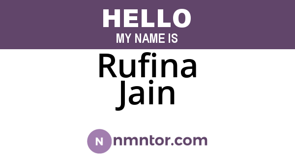 Rufina Jain