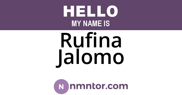 Rufina Jalomo