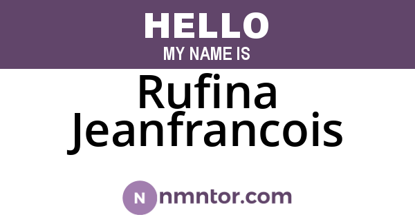 Rufina Jeanfrancois