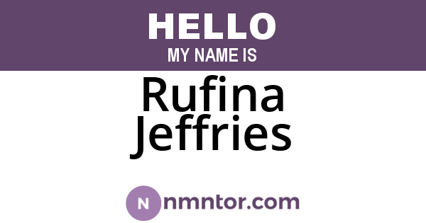 Rufina Jeffries