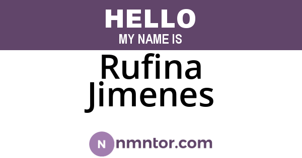 Rufina Jimenes