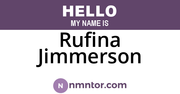 Rufina Jimmerson