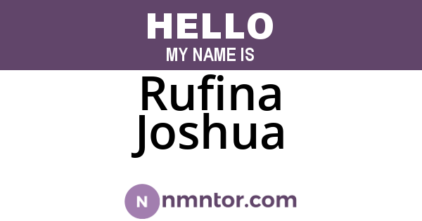 Rufina Joshua