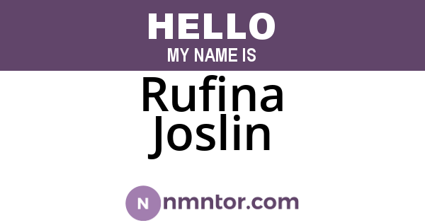 Rufina Joslin
