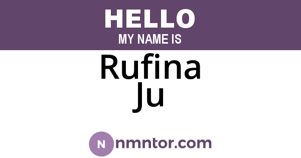 Rufina Ju