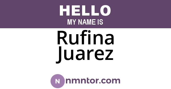 Rufina Juarez