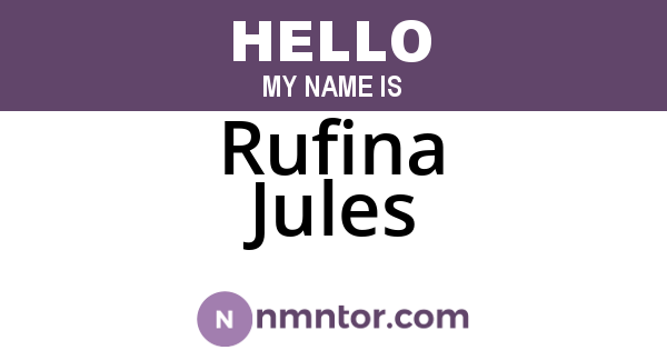 Rufina Jules