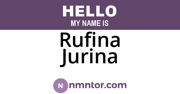 Rufina Jurina