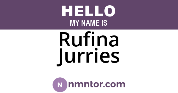 Rufina Jurries