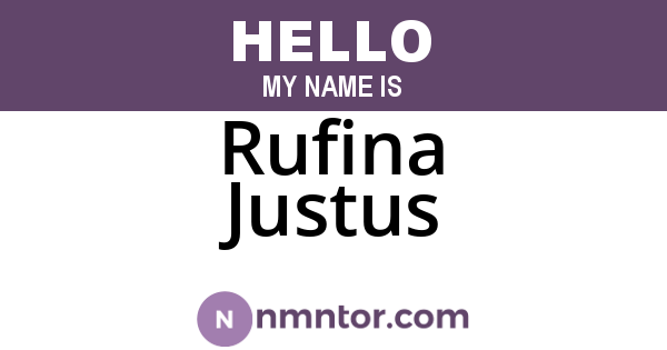 Rufina Justus