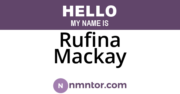 Rufina Mackay