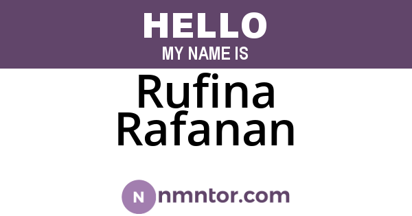 Rufina Rafanan