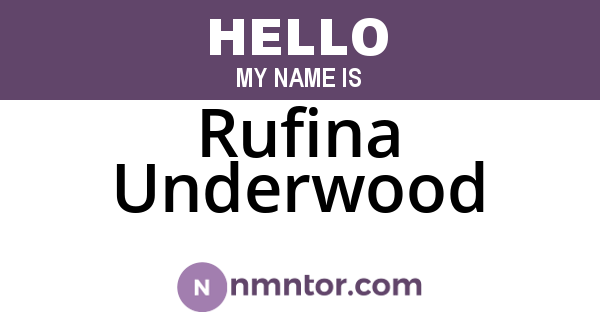 Rufina Underwood